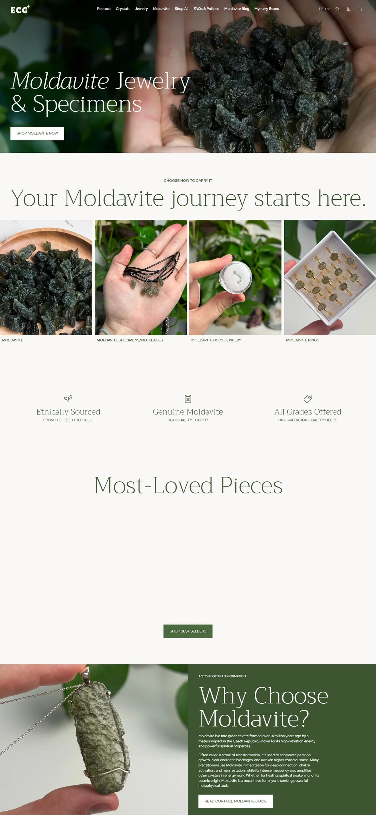 Eden's Crystal Garden website