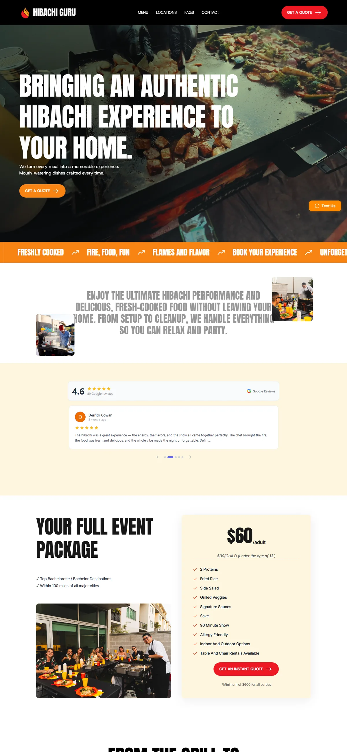 Hibachi Guru website